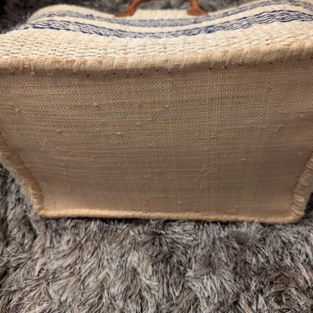 Mar Y Sol Caracas Striped Large Woven Basket Beach Tote Bag - Picture 10 of 10